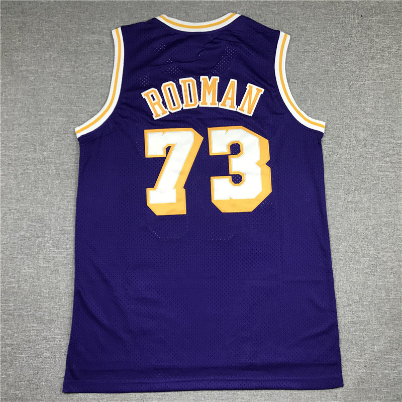 Men's Los Angeles Lakers Dennis Rodman Classics Swingman Jerseys - Retro Purple