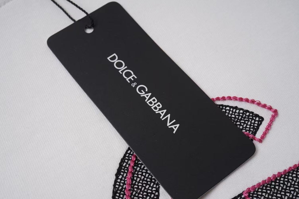 DOLCE&GABBANA DG Logo Print Pure Cotton T-Shirt – Black & White | S–XXL