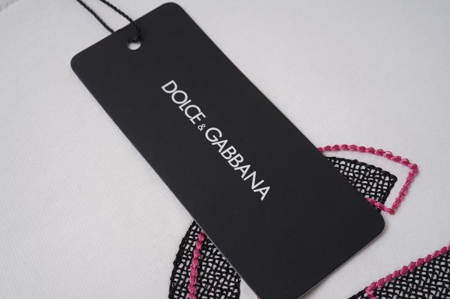 DOLCE&GABBANA DG Logo Print Pure Cotton T-Shirt – Black & White | S–XXL