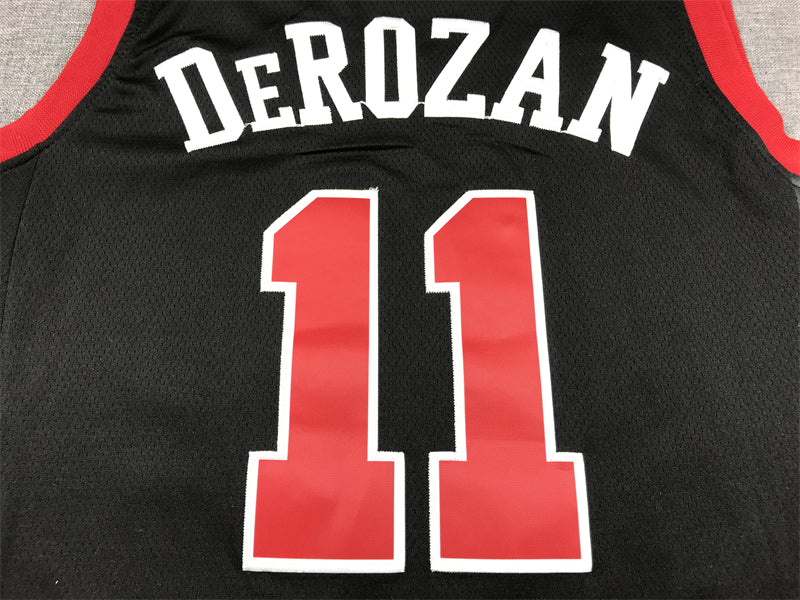 Men's Chicago Bulls DeMar DeRozan #11 Black 2023/24 Swingman Jerseys - City Edition