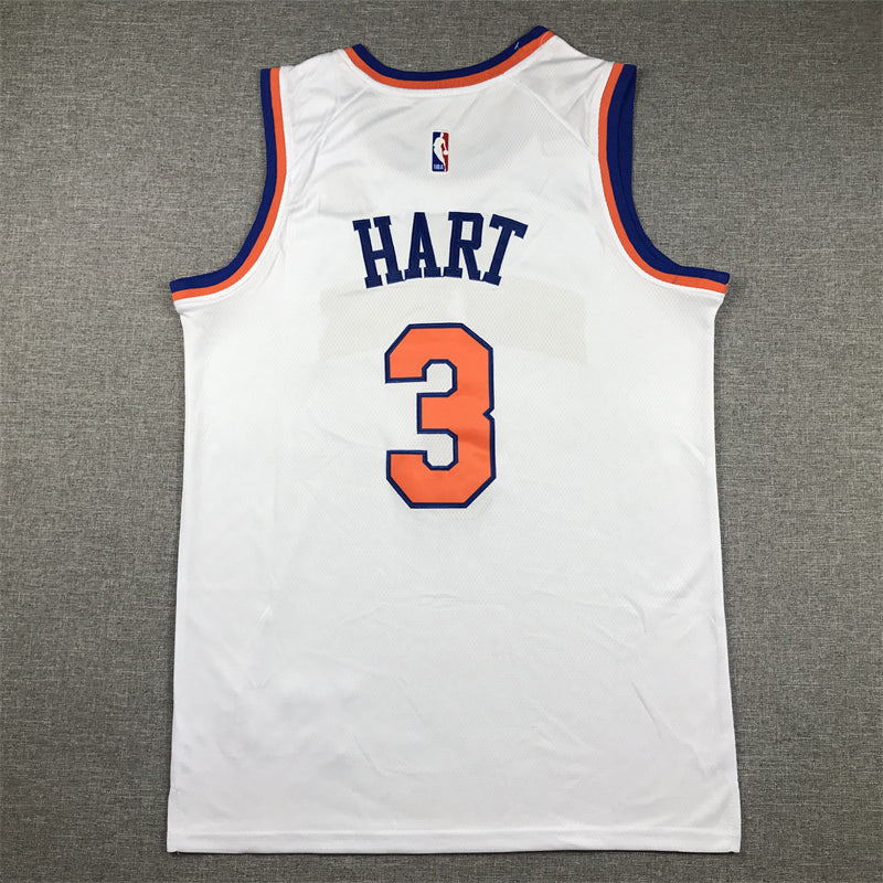 Men's New York Knicks Josh Hart #3 White Swingman Jerseys - Association Edition