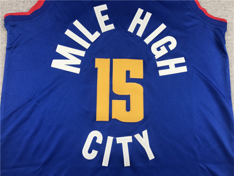 Men's Denver Nuggets Nikola Jokic #15 NBA Player Jerseys - Retro Blue