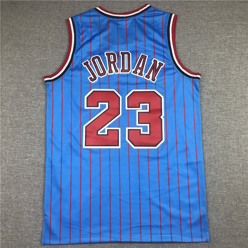 Men's Chicago Bulls Michael Jordan #23 Blue Hardwood Classics Authentic Jerseys