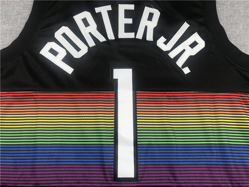 Men's Denver Nuggets Michael Porter Jr. #1 NBA Black Jerseys