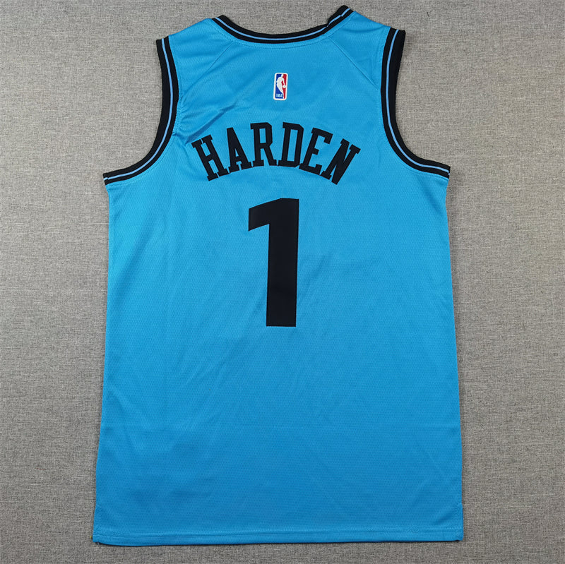 Men's LA Clippers James Harden #1 Light Blue 2024/25 Swingman Player Jerseys - City Edition
