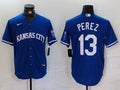 Men's Kansas City Royals Salvador Perez #13 Royal Replica Player Jerseys