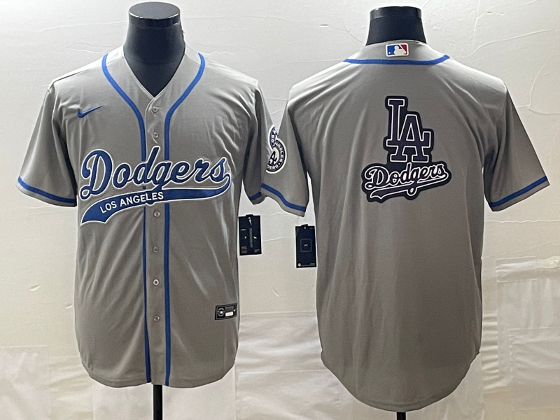 Men's Los Angeles Dodgers Gray Team Jerseys Joint Edition