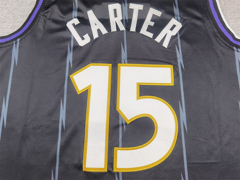 Men's Toronto Raptors Vince Carter #15 Black 2024/25 Swingman Player Jerseys - City Edition