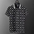 Dolce & Gabbana DG Black & White Bandana Print Short-Sleeve Shirt