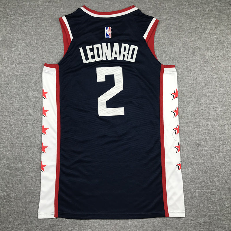 Men's LA Clippers #2 Kawhi Leonard  Swingman Jerseys Retro