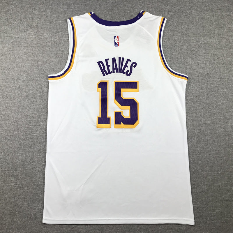 Men's Los Angeles Lakers Austin Reaves #15 White 2022/23 Swingman Jerseys - Association Edition