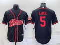 Men's San Francisco 49ers Trey Lance #5 Black Game Jerseys Joint Edition