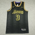 Men's Los Angeles Lakers Anthony Davis Black #3 NBA Swingman Jerseys