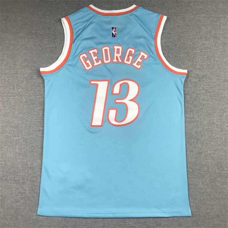 Men's LA Clippers Paul George Blue 2021/22 Swingman Jerseys - City Edition