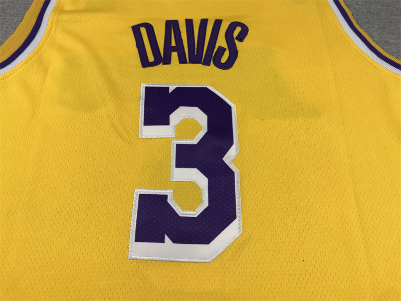 Men's Los Angeles Lakers Anthony Davis #3 Gold 2022/23 Swingman Jerseys - Icon Edition