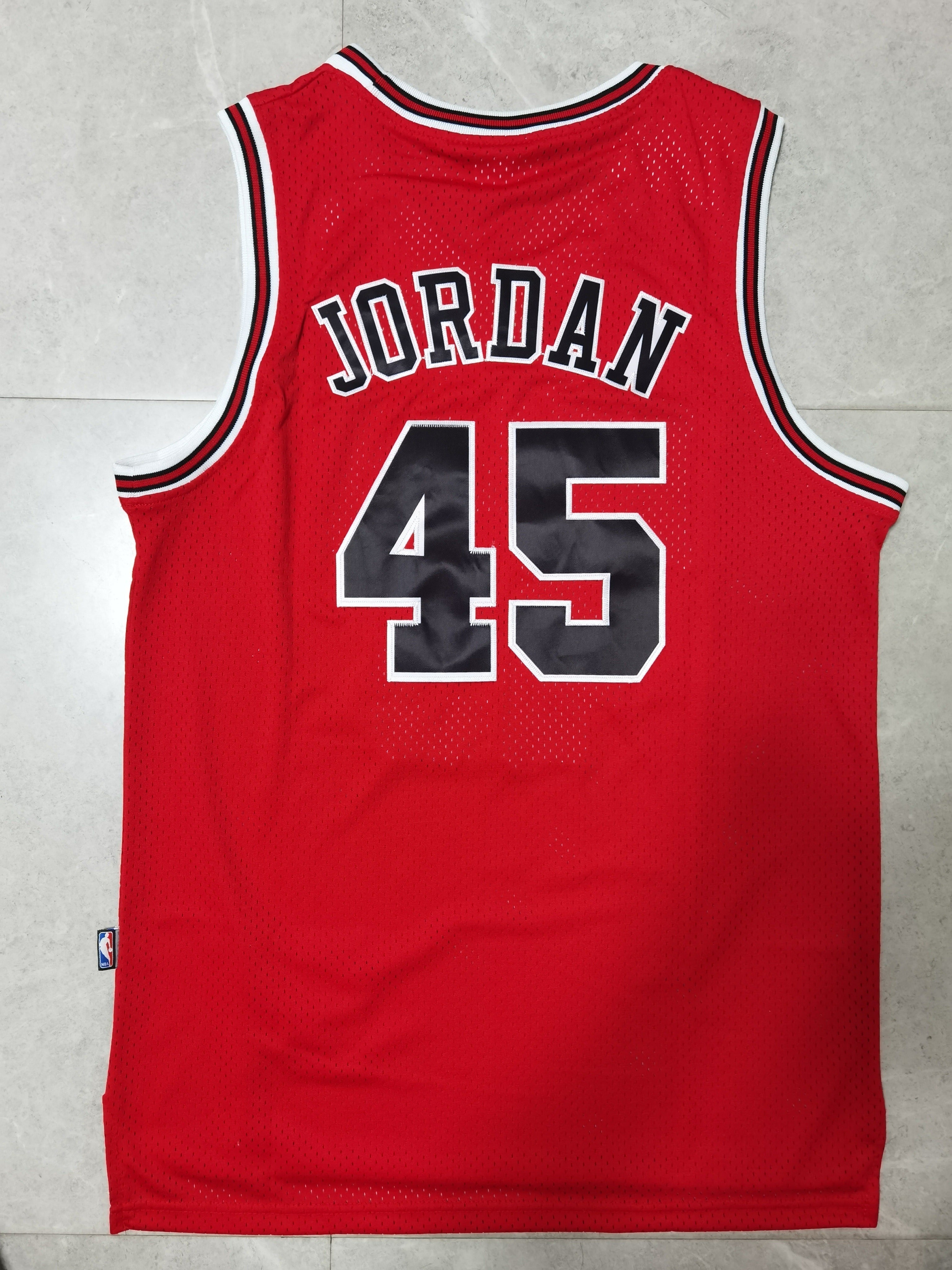 Men's Chicago Bulls Michael Jordan #45 NBA Red Mitchell&Ness Swingman Jerseys