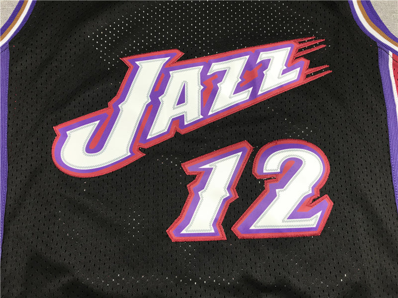 Men's Utah Jazz John Stockton Black 1998-99 Hardwood Classics Swingman Jerseys