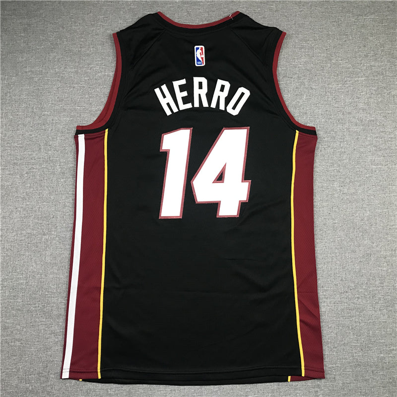 Men's Miami Heat Tyler Herro #14 Black 2022/23 Fast Break Replica Jerseys - Icon Edition