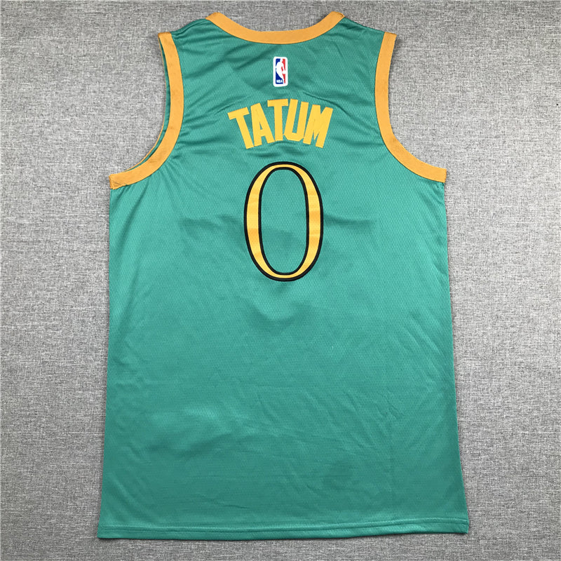 Men's Boston Celtics Jayson Tatum #0 NBA Green Swingman Player Jerseys