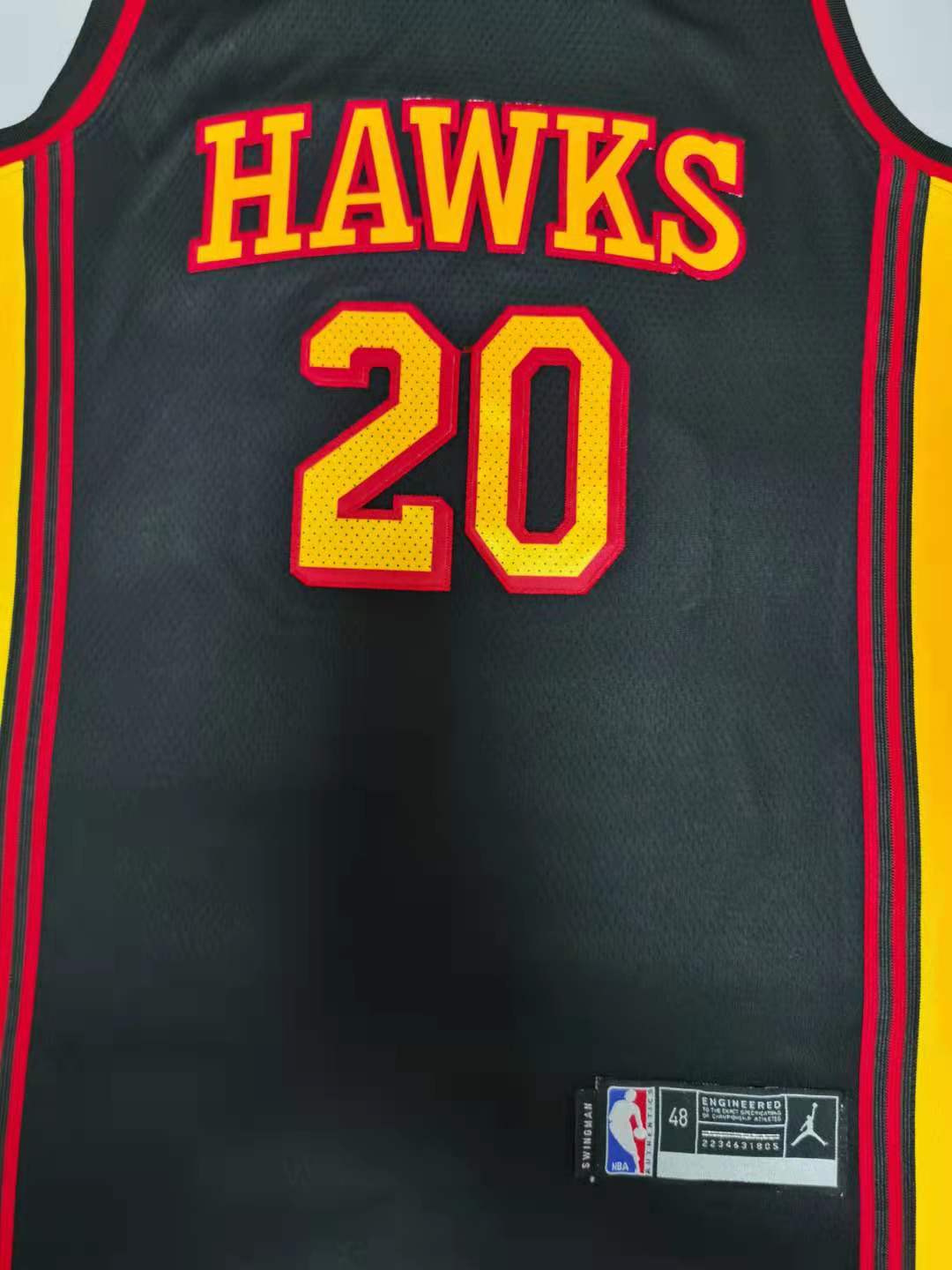 Men's Atlanta Hawks John Collins #20 Black 2020/21 Swingman Jerseys