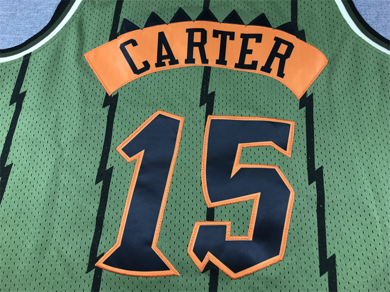 Men's Toronto Raptors Vince Carter #15 Army Green 1998-99 Hardwood Classics Swingman Jerseys