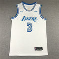 Men's Los Angeles Lakers Anthony Davis #3 White Swingman Jerseys - City Edition