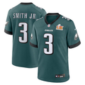 Men's Philadelphia Eagles Nolan Smith #3 Midnight Green Super Bowl LIX Game Player Jerseys