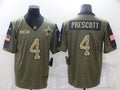 Men's Dallas Cowboys Dak Prescott #4 Brown Game Player Jerseys