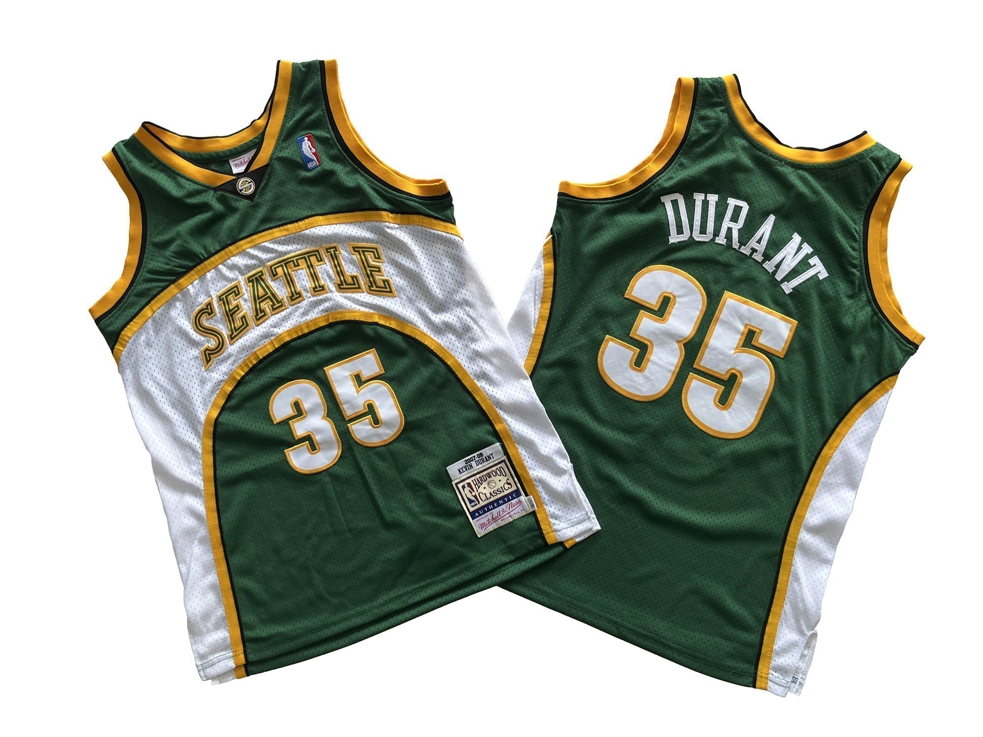 SuperSonics No. 35 dark green 07-08 season Mitchell retro jersey-Kevin Durant