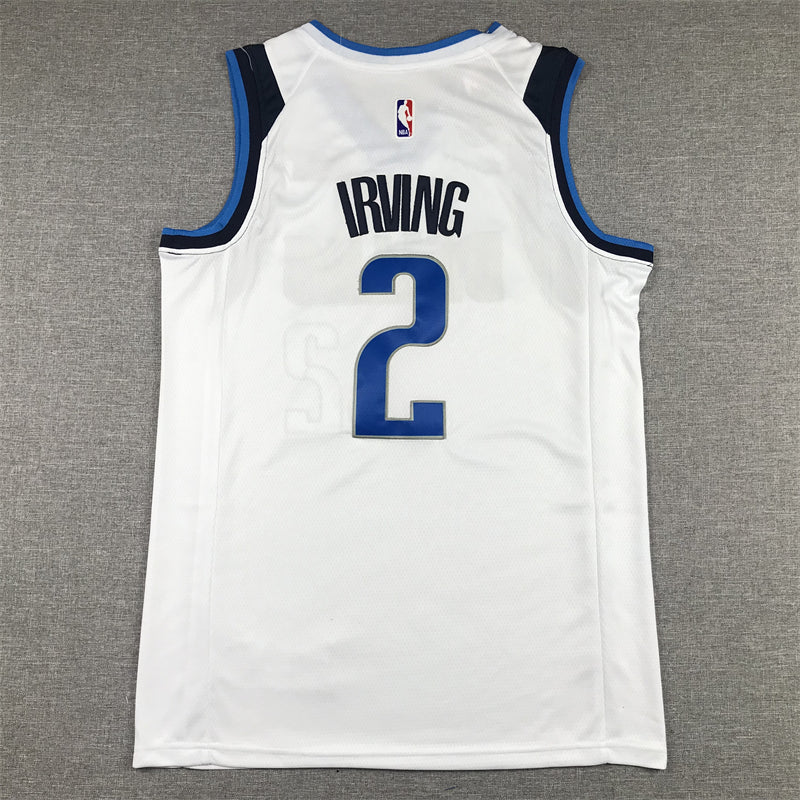 Men's Dallas Mavericks Kyrie Irving #2 White Fast Break Replica Jerseys - Association Edition