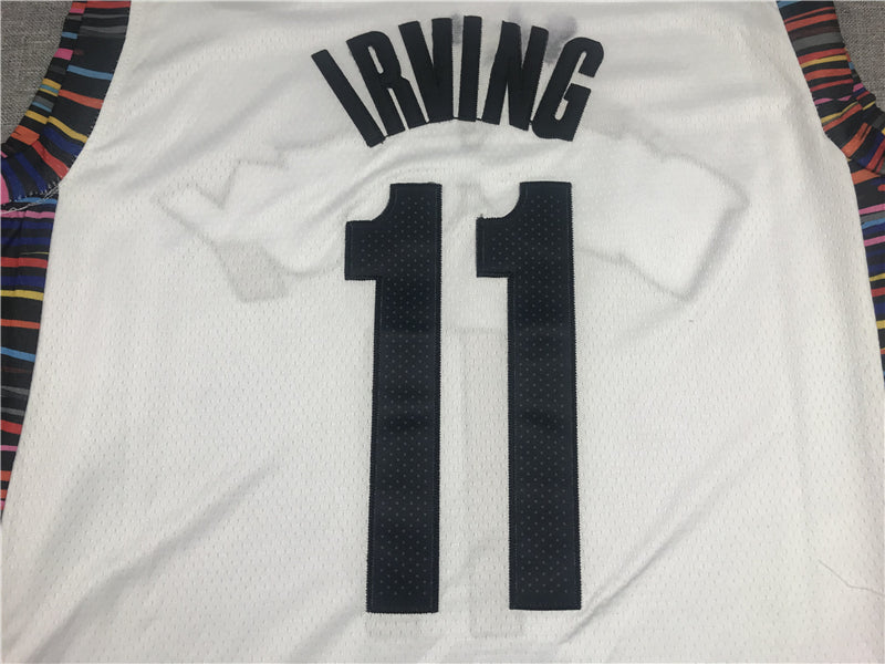Men's Brooklyn Nets Kyrie Irving #11 White Swingman Jerseys - City Edition