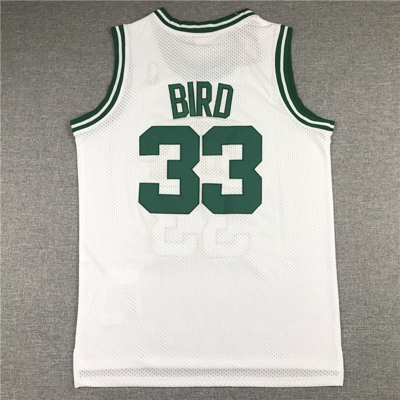 Men's Boston Celtics Larry Bird White 1985-86 Hardwood Classics Swingman Jerseys