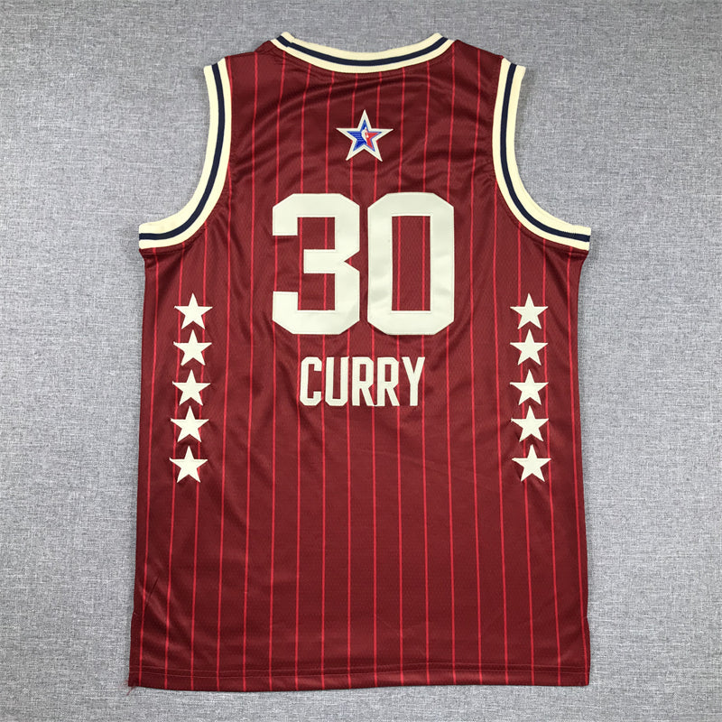 Men's Golden State Warriors Stephen Curry #30 Red 2024 NBA All-Star Game Swingman Jerseys