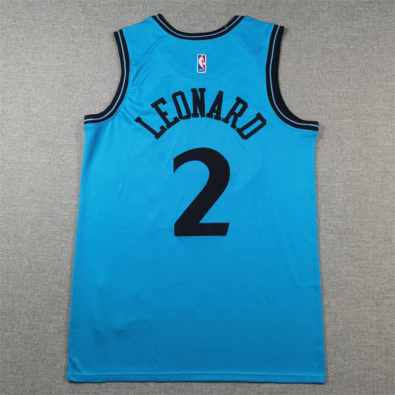 Men's LA Clippers Kawhi Leonard #2 Light Blue 2024/25 Swingman Player Jerseys - City Edition