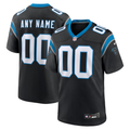 Custom1 Carolina Panthers Black Game Jerseys