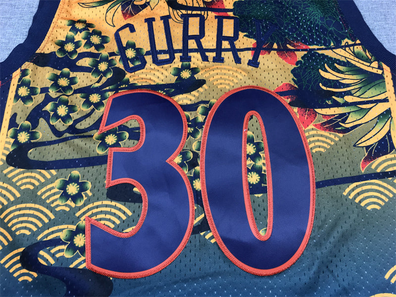 Men's Golden State Warriors Stephen Curry #30 Year of Rabbit Edition Hardwood Classics Swingman Jerseys