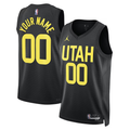 Men's Utah Jazz Black 2022/23 Swingman Custom Jerseys - Statement Edition