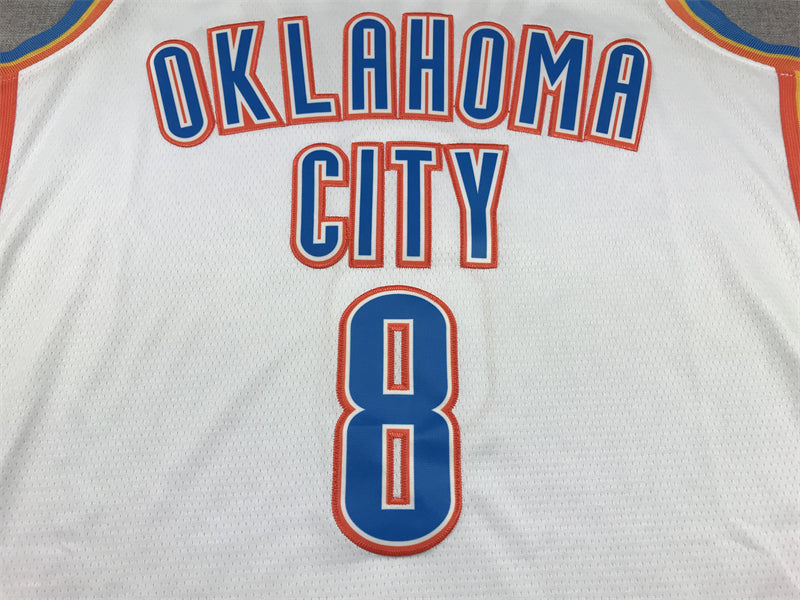 Men's Oklahoma City Thunder Jalen Williams #8 White Swingman Jerseys - Association Edition