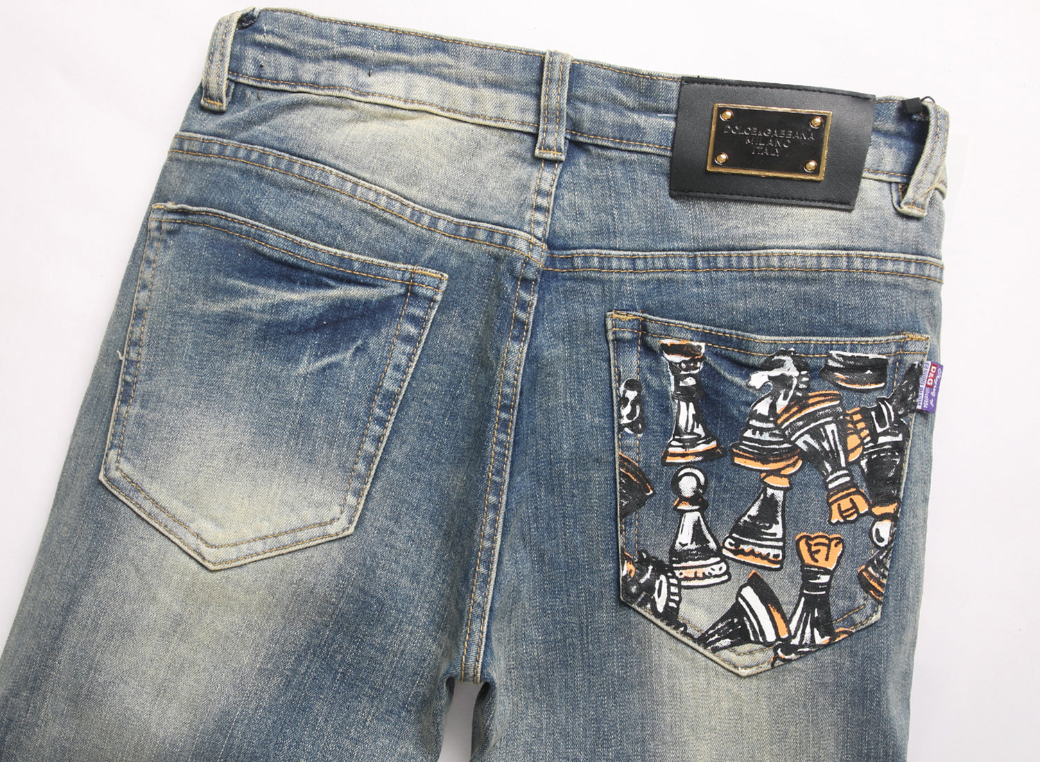 Dolce & Gabbana DG VIBE3 Embroidered Logo Slim Fit Jeans