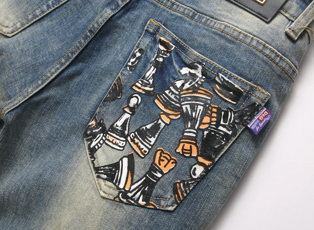 Dolce & Gabbana DG VIBE3 Embroidered Logo Slim Fit Jeans