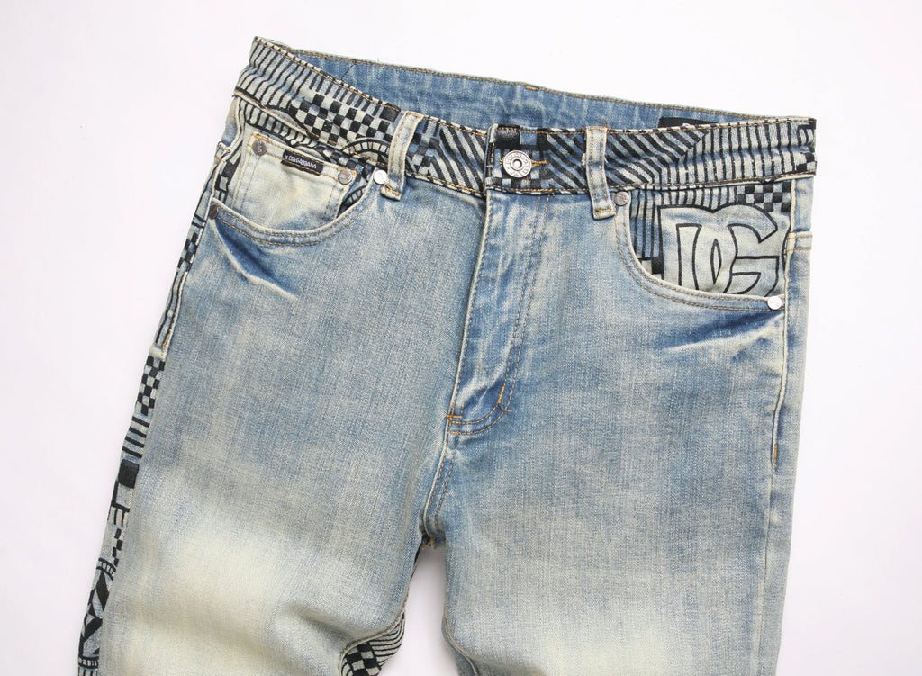 Dolce & Gabbana DG VIBE3 Embroidered Logo Slim Fit Jeans