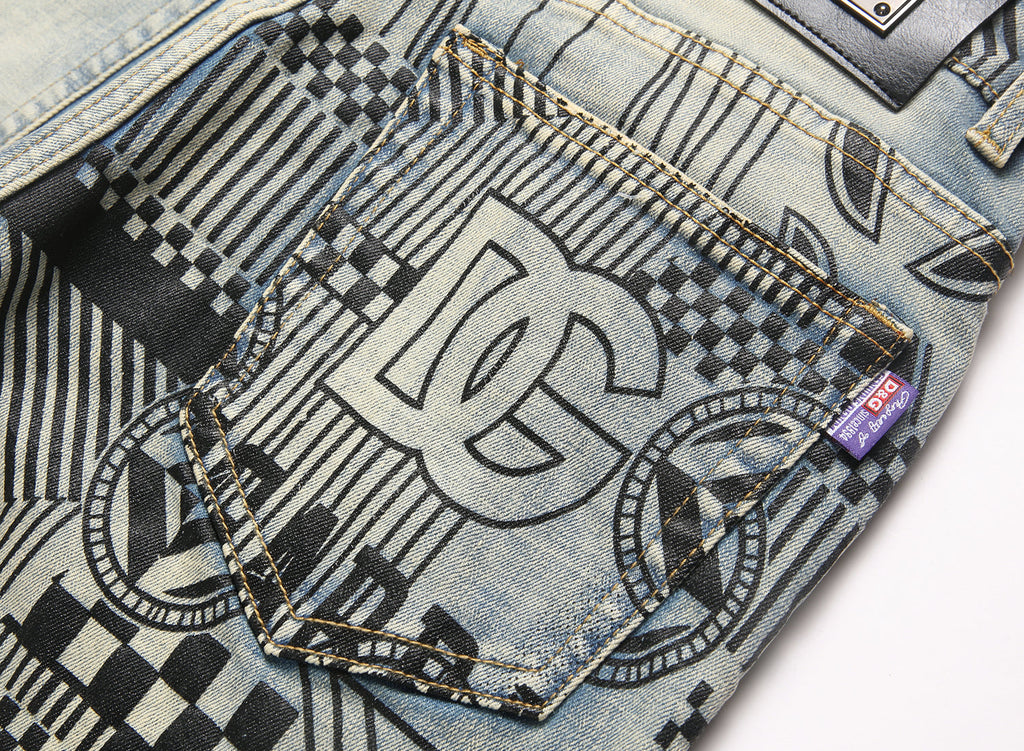 Dolce & Gabbana DG VIBE3 Embroidered Logo Slim Fit Jeans