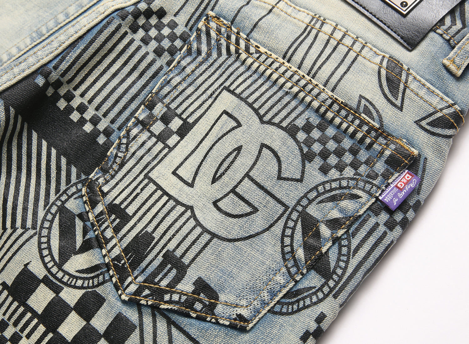 Dolce & Gabbana DG VIBE3 Embroidered Logo Slim Fit Jeans