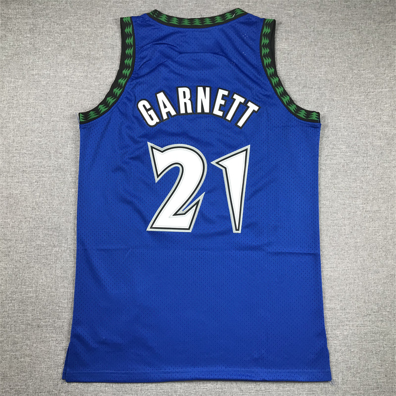 Men's Minnesota Timberwolves #21 Kevin Garnett Hardwood Classics Swingman Jerseys