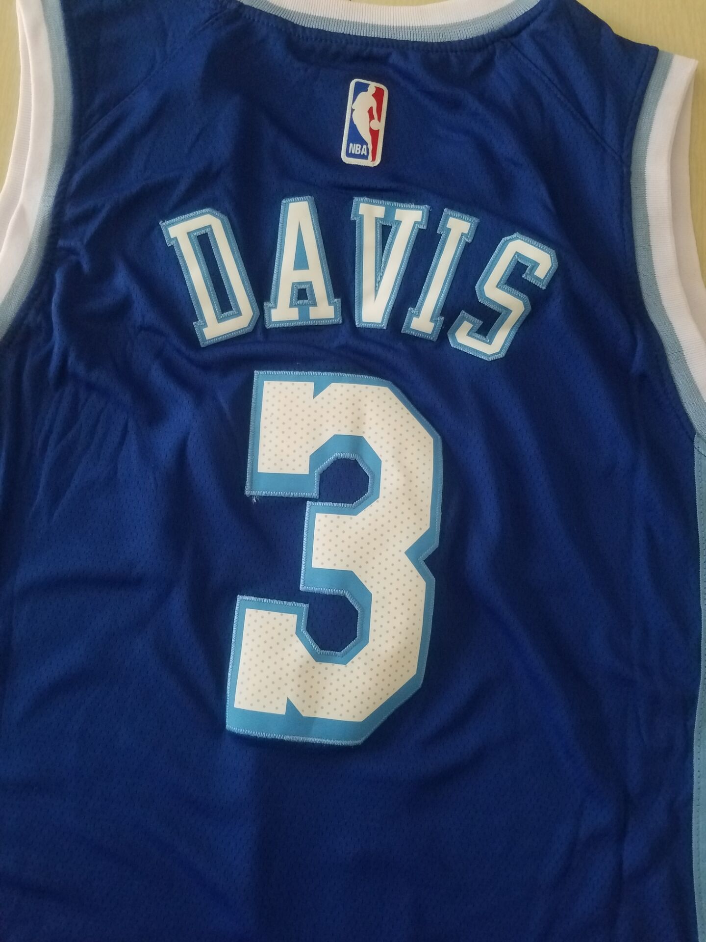 Men's Los Angeles Lakers Anthony Davis Blue #3 NBA Swingman Jerseys
