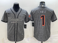 Men's Cincinnati Bengals Ja'Marr Chase #1 Grey Fashion Game Jerseys