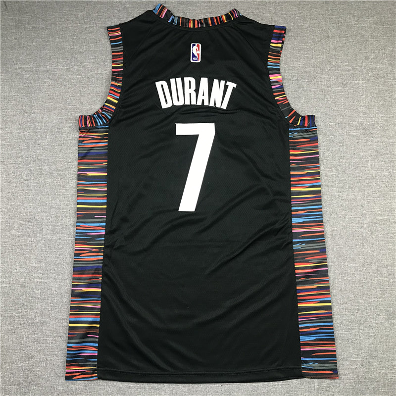 Men's Brooklyn Nets Kevin Durant #7 Black Swingman Jerseys - City Edition