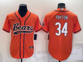 Men's Chicago Bears Walter Payton #34 Orange Game Jerseys Joint Edition