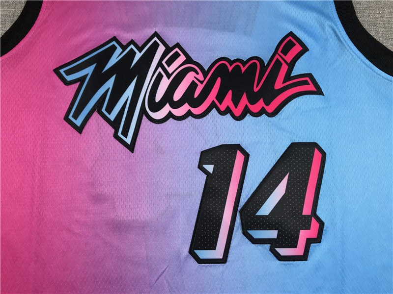 Men's Miami Heat Tyler Herro #14 Pink/Blue Swingman Player Jerseys