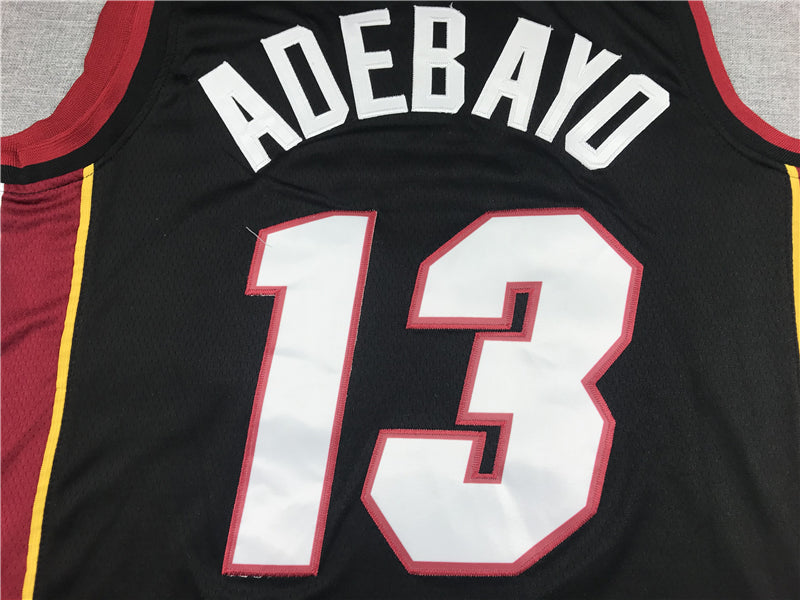 Men's Miami Heat Bam Adebayo #13 Black 2022/23 Fast Break Replica Jerseys - Icon Edition